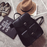 Women Drawstring Leather Backpack